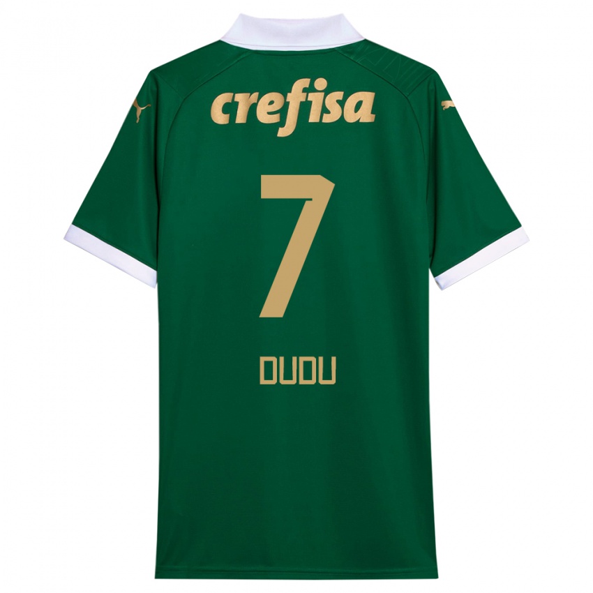 Niño Camiseta Dudu #7 Verde Blanco 1ª Equipación 2024/25 La Camisa