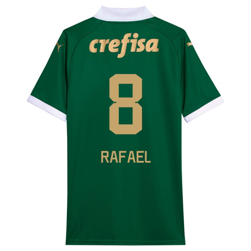 Niño Camiseta Ze Rafael #8 Verde Blanco 1ª Equipación 2024/25 La Camisa