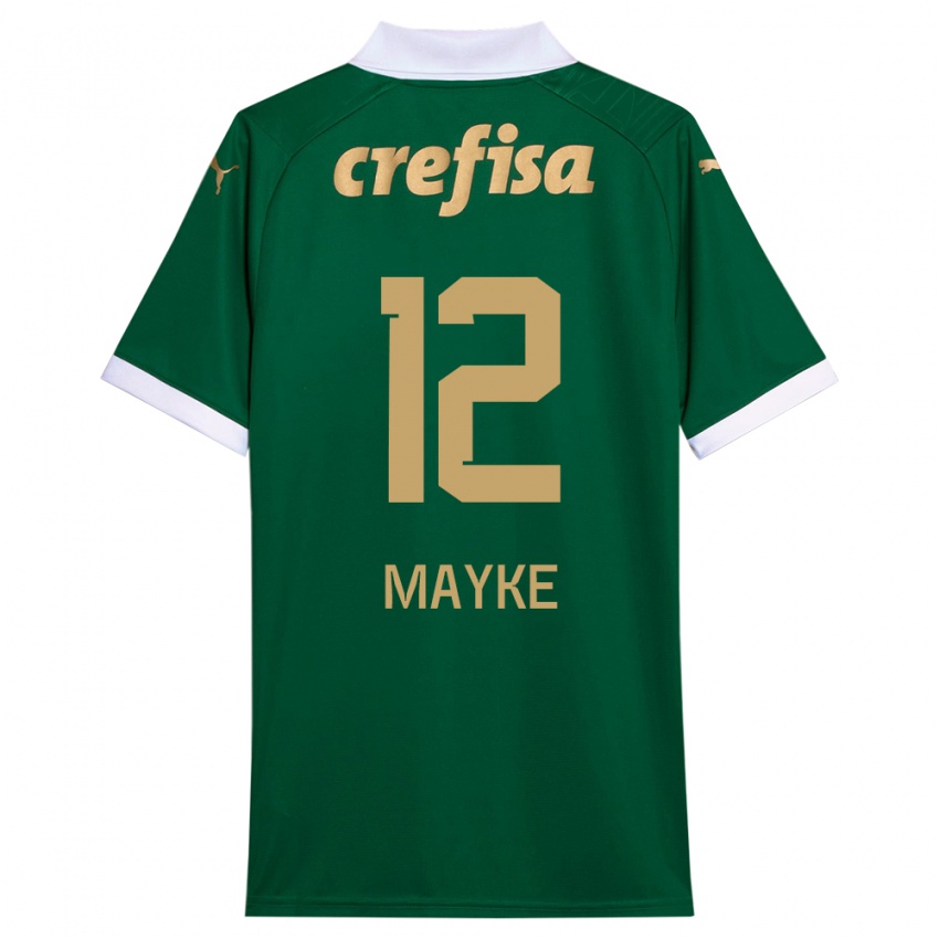 Niño Camiseta Mayke #12 Verde Blanco 1ª Equipación 2024/25 La Camisa