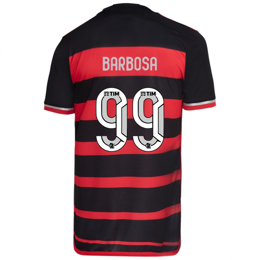 Niño Camiseta Gabriel Barbosa #99 Negro Rojo 1ª Equipación 2024/25 La Camisa