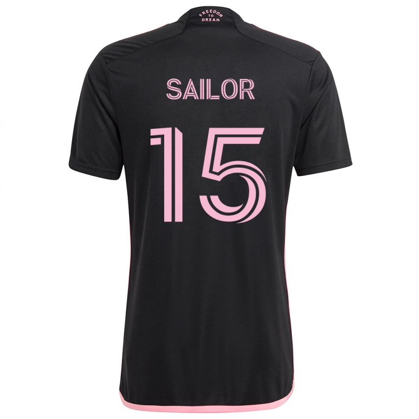 Niño Camiseta Ryan Sailor #15 Negro 2ª Equipación 2024/25 La Camisa