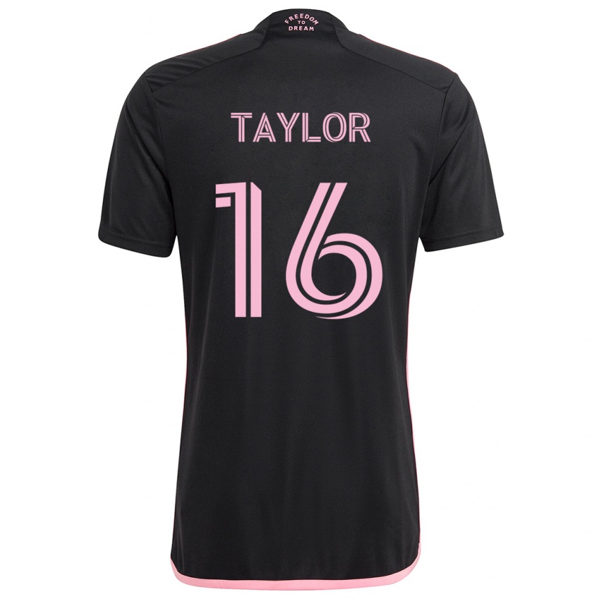 Niño Camiseta Robert Taylor #16 Negro 2ª Equipación 2024/25 La Camisa