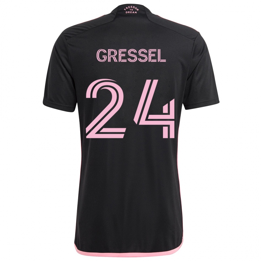 Niño Camiseta Julian Gressel #24 Negro 2ª Equipación 2024/25 La Camisa