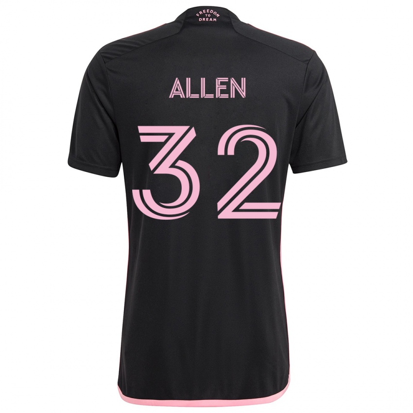 Niño Camiseta Noah Allen #32 Negro 2ª Equipación 2024/25 La Camisa