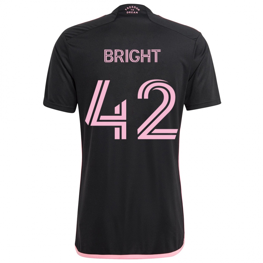 Niño Camiseta Yannick Bright #42 Negro 2ª Equipación 2024/25 La Camisa