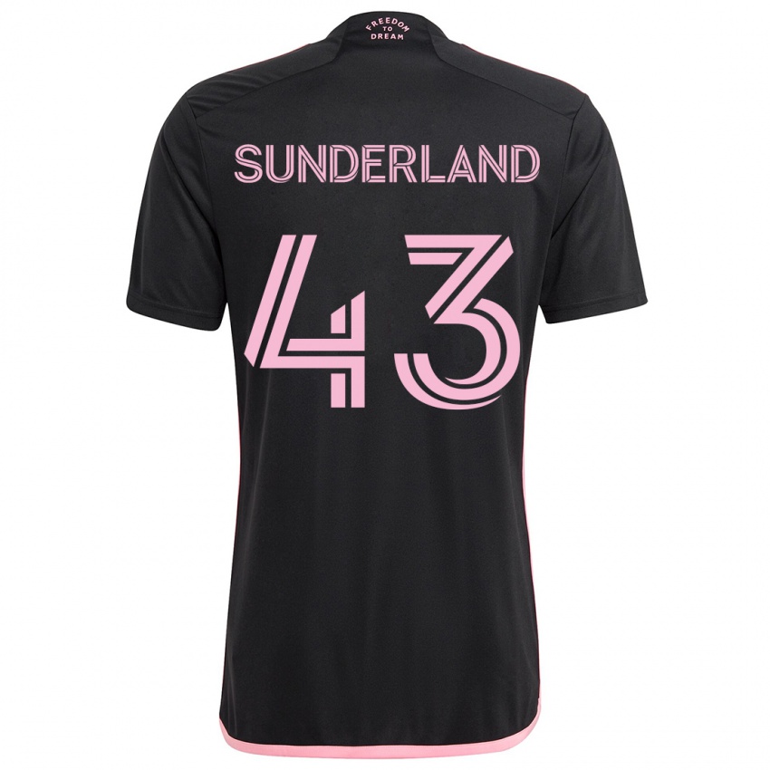 Niño Camiseta Lawson Sunderland #43 Negro 2ª Equipación 2024/25 La Camisa