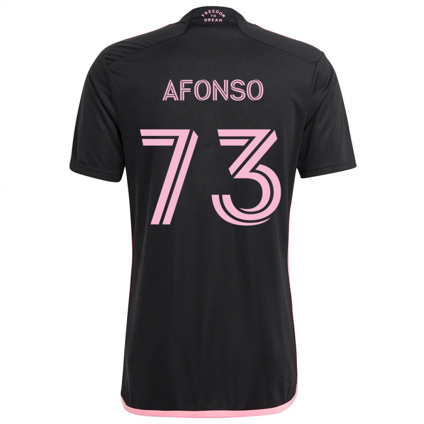 Niño Camiseta Leo Afonso #73 Negro 2ª Equipación 2024/25 La Camisa