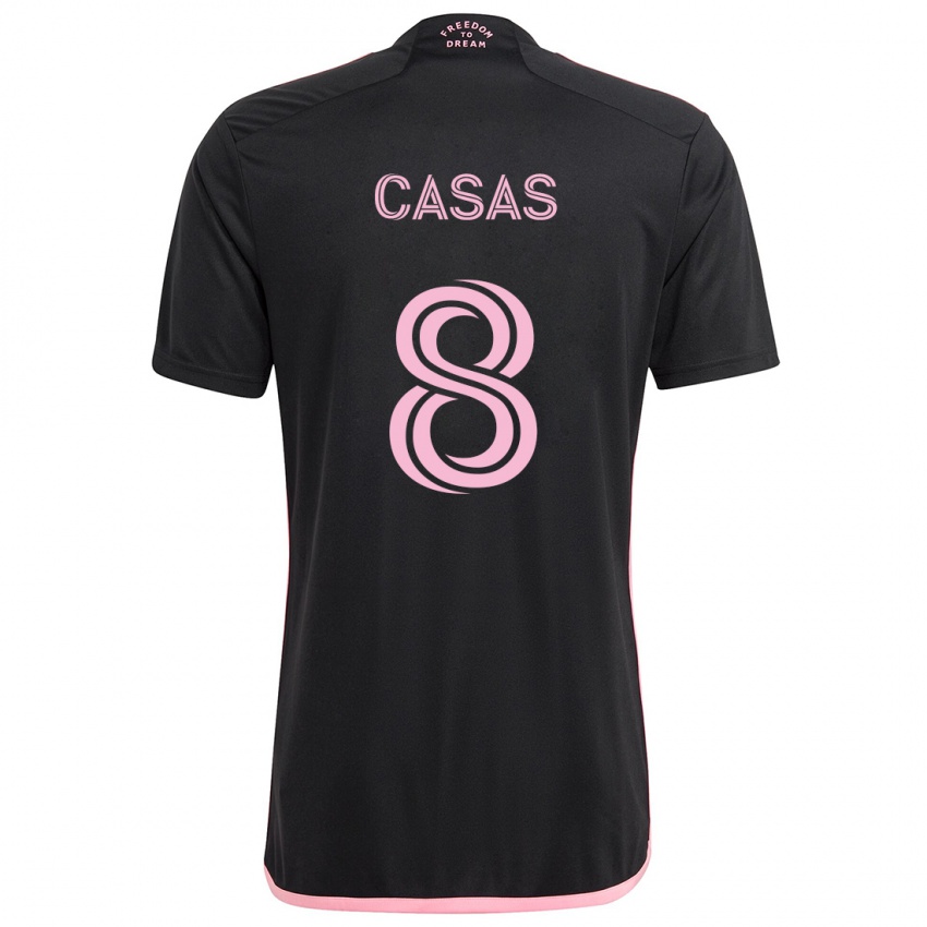 Niño Camiseta Pep Casas #8 Negro 2ª Equipación 2024/25 La Camisa