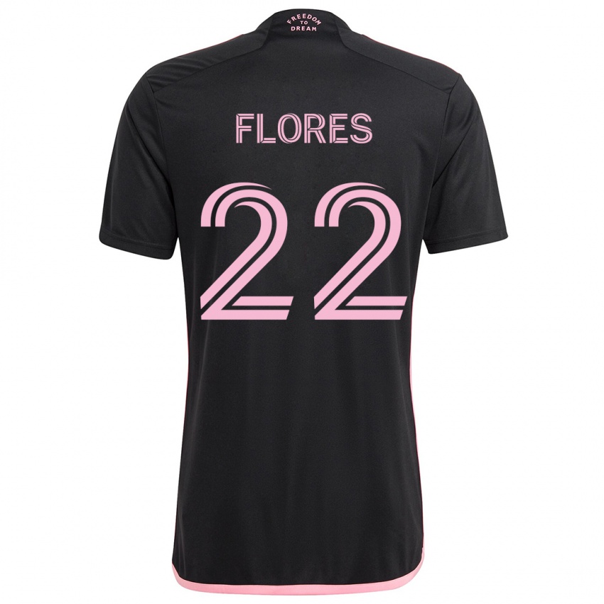 Niño Camiseta Alejandro Flores #22 Negro 2ª Equipación 2024/25 La Camisa