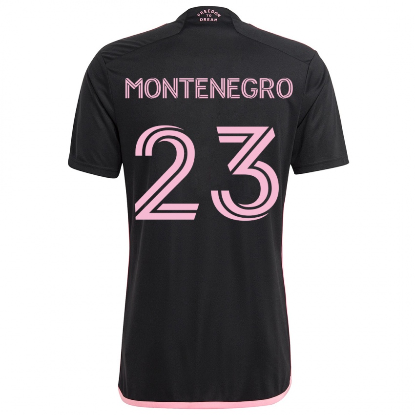 Niño Camiseta Ricardo Montenegro #23 Negro 2ª Equipación 2024/25 La Camisa