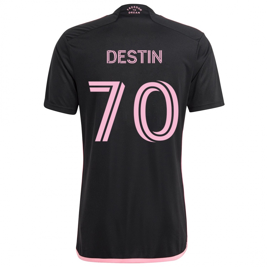 Niño Camiseta Bryan Destin #70 Negro 2ª Equipación 2024/25 La Camisa