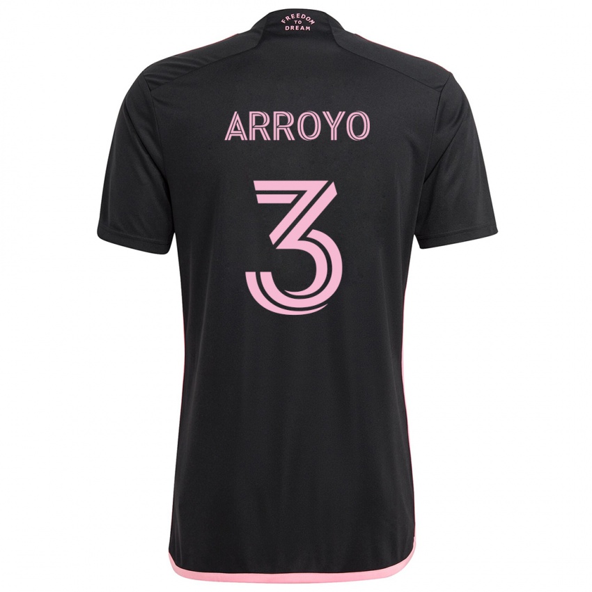 Niño Camiseta Dixon Arroyo #3 Negro 2ª Equipación 2024/25 La Camisa