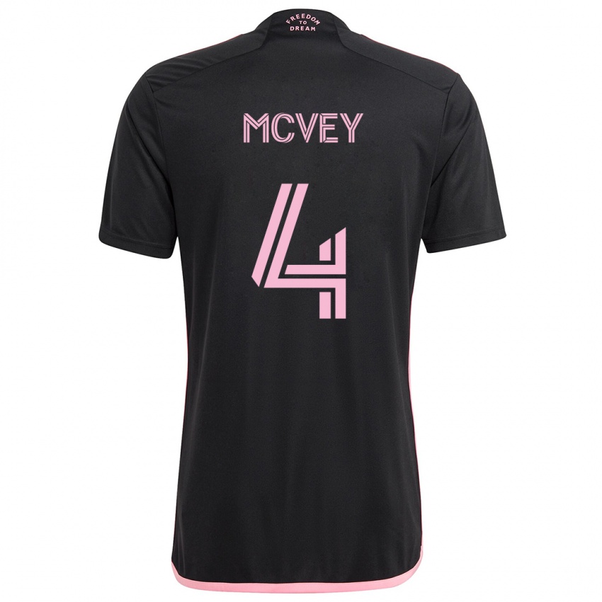 Niño Camiseta Christopher Mcvey #4 Negro 2ª Equipación 2024/25 La Camisa