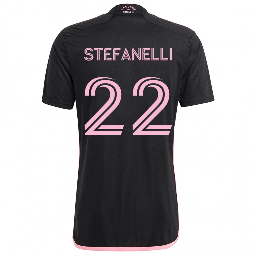 Niño Camiseta Nicolás Stefanelli #22 Negro 2ª Equipación 2024/25 La Camisa