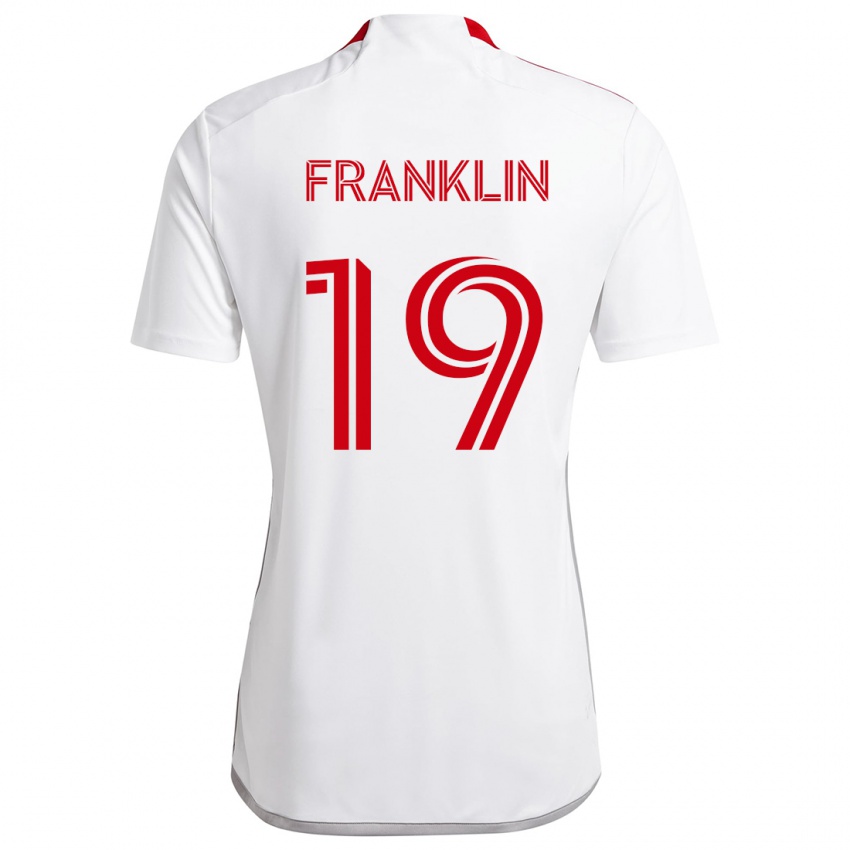 Niño Camiseta Kobe Franklin #19 Blanco Rojo 2ª Equipación 2024/25 La Camisa