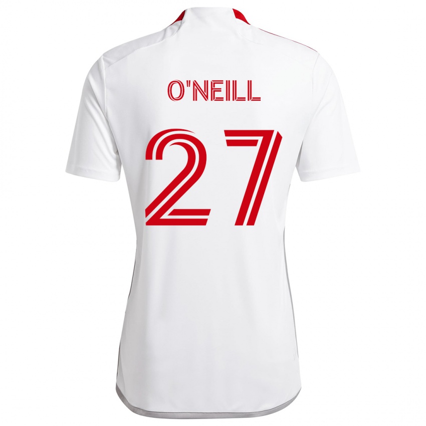 Niño Camiseta Shane O'neill #27 Blanco Rojo 2ª Equipación 2024/25 La Camisa