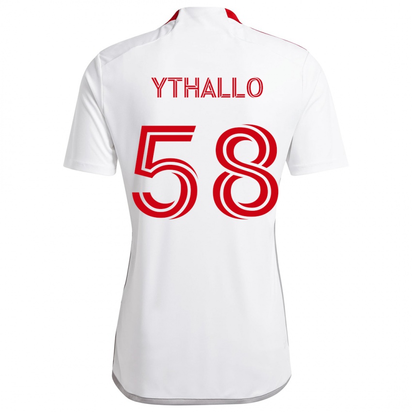 Niño Camiseta Ythallo #58 Blanco Rojo 2ª Equipación 2024/25 La Camisa