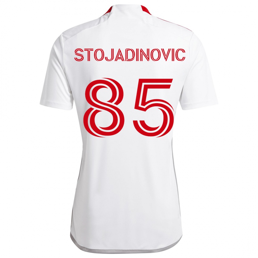 Niño Camiseta Marko Stojadinovic #85 Blanco Rojo 2ª Equipación 2024/25 La Camisa