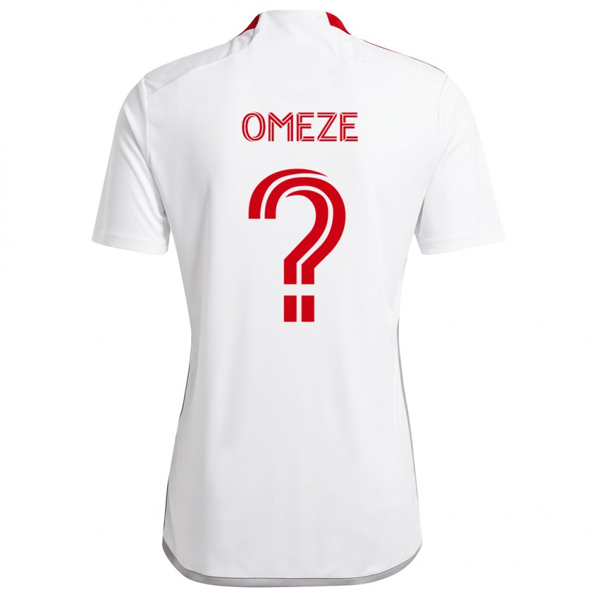 Niño Camiseta Chimere Omeze #0 Blanco Rojo 2ª Equipación 2024/25 La Camisa