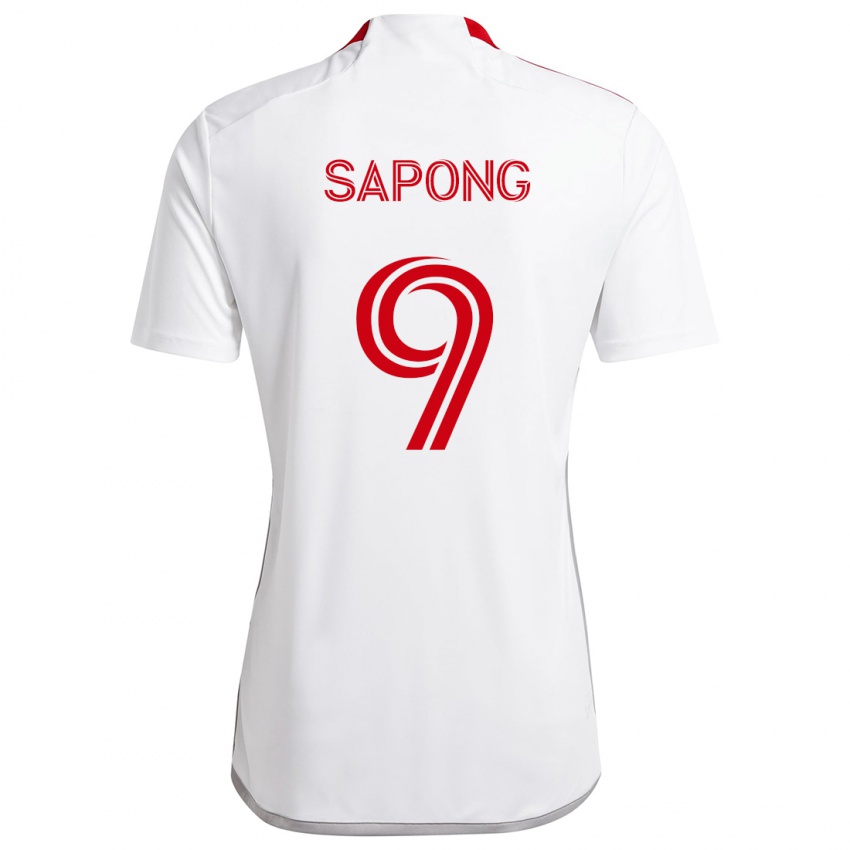 Niño Camiseta C.j. Sapong #9 Blanco Rojo 2ª Equipación 2024/25 La Camisa