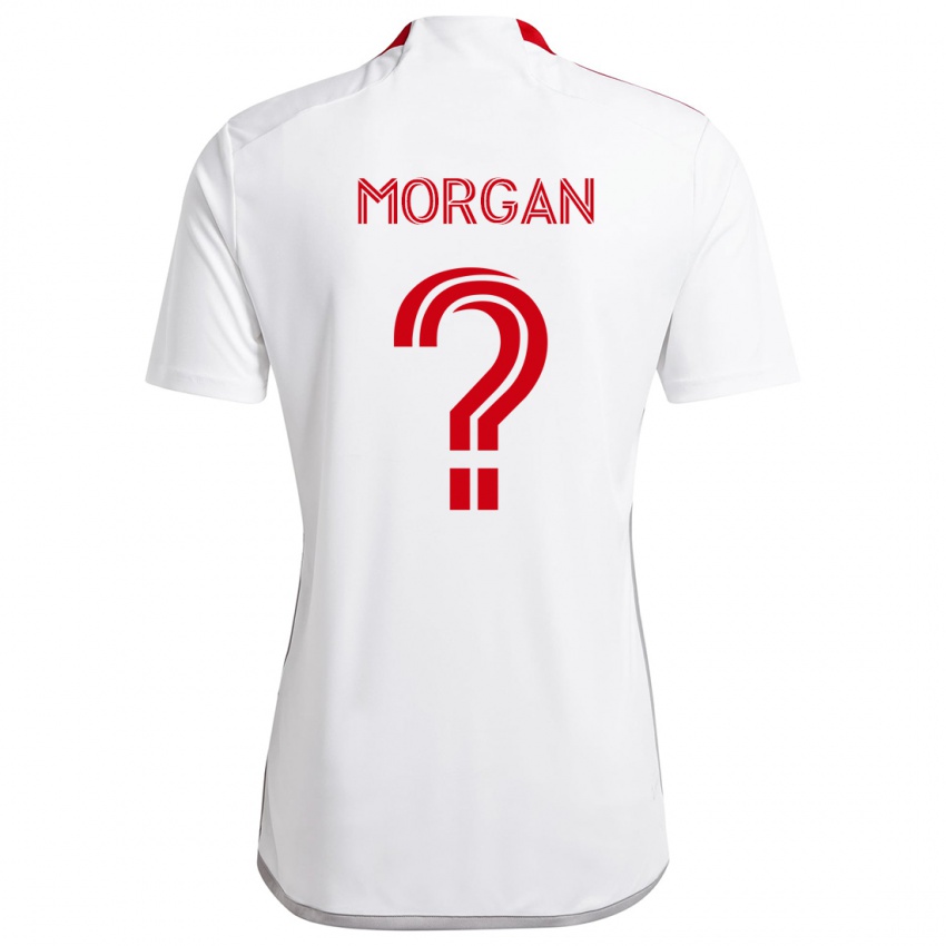 Niño Camiseta Myles Morgan #0 Blanco Rojo 2ª Equipación 2024/25 La Camisa