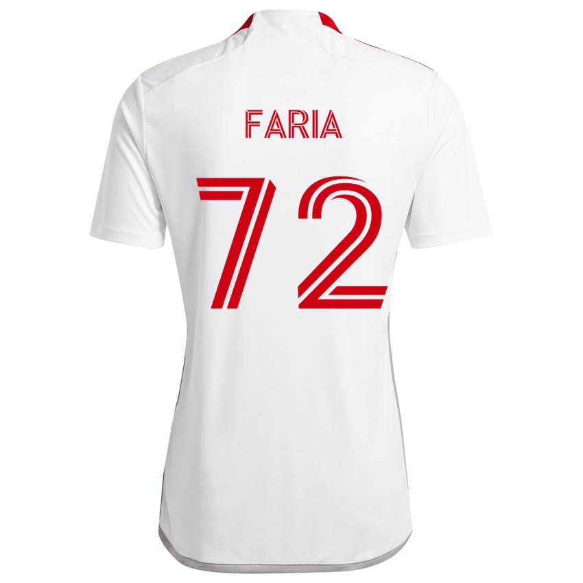 Niño Camiseta Jordan Faria #72 Blanco Rojo 2ª Equipación 2024/25 La Camisa