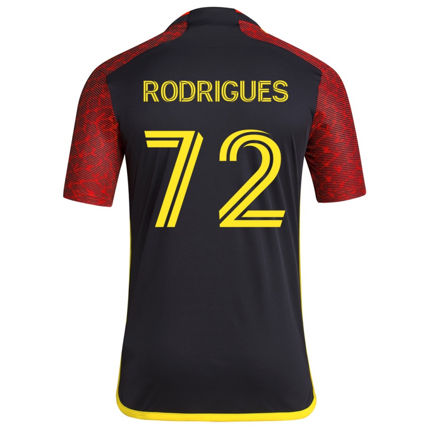 Niño Camiseta Braudílio Rodrigues #72 Negro Rojo 2ª Equipación 2024/25 La Camisa