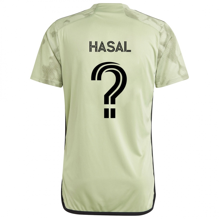 Niño Camiseta Thomas Hasal #0 Verde Claro 2ª Equipación 2024/25 La Camisa