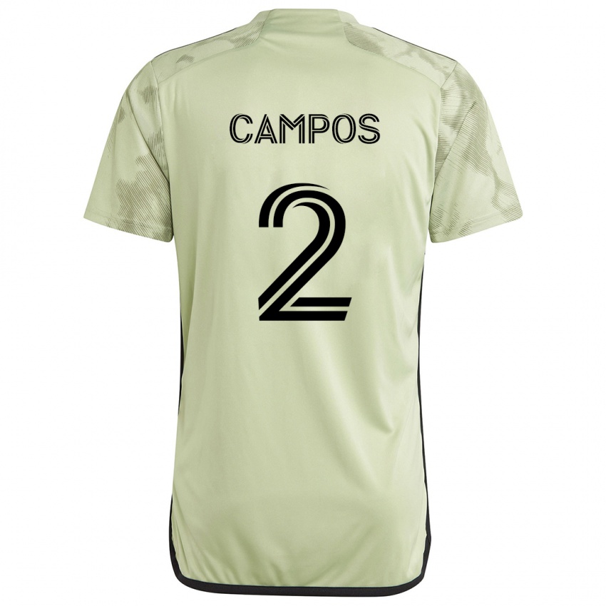 Niño Camiseta Omar Campos #2 Verde Claro 2ª Equipación 2024/25 La Camisa