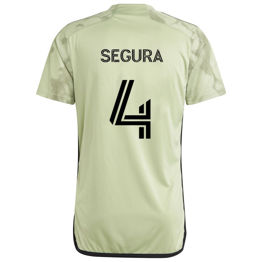 Niño Camiseta Eddie Segura #4 Verde Claro 2ª Equipación 2024/25 La Camisa