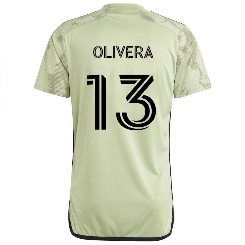 Niño Camiseta Cristian Olivera #13 Verde Claro 2ª Equipación 2024/25 La Camisa