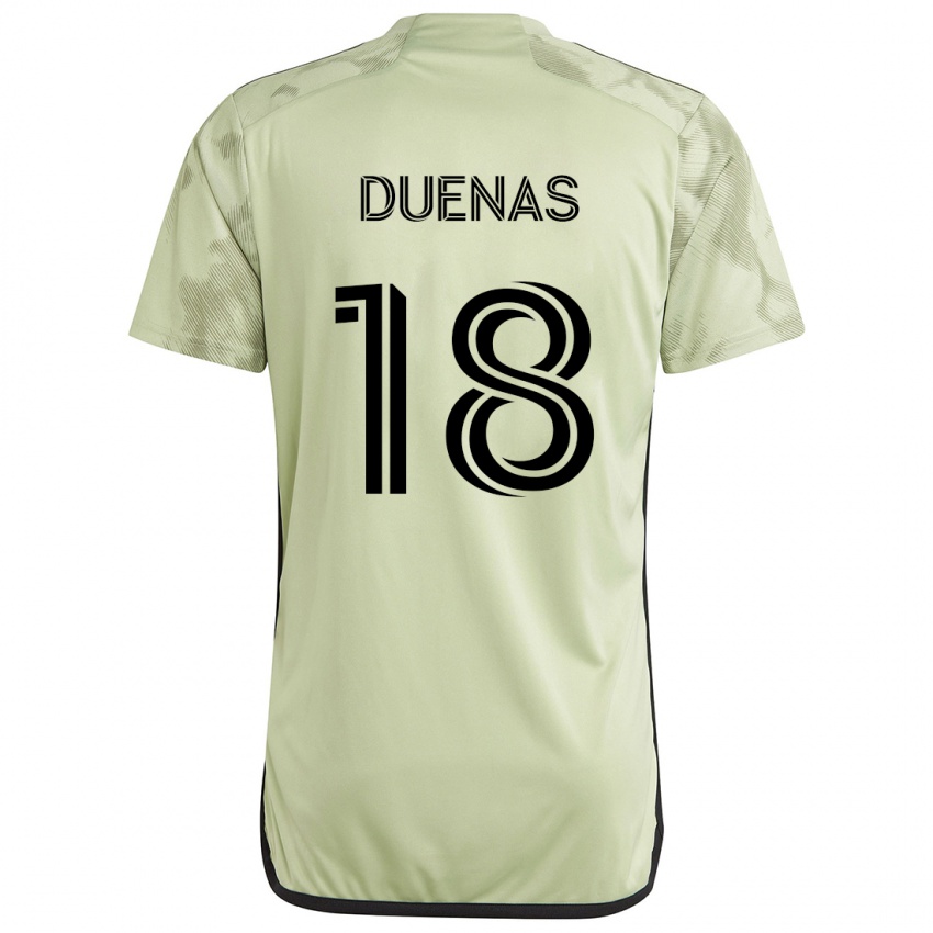 Niño Camiseta Érik Dueñas #18 Verde Claro 2ª Equipación 2024/25 La Camisa