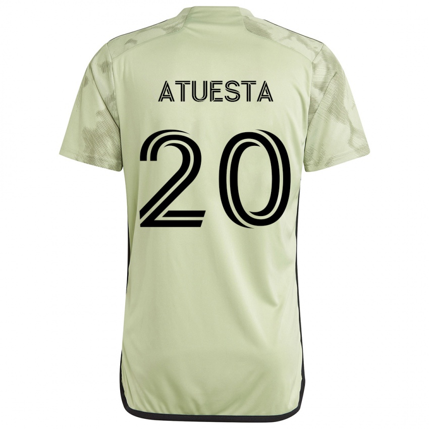 Niño Camiseta Eduard Atuesta #20 Verde Claro 2ª Equipación 2024/25 La Camisa