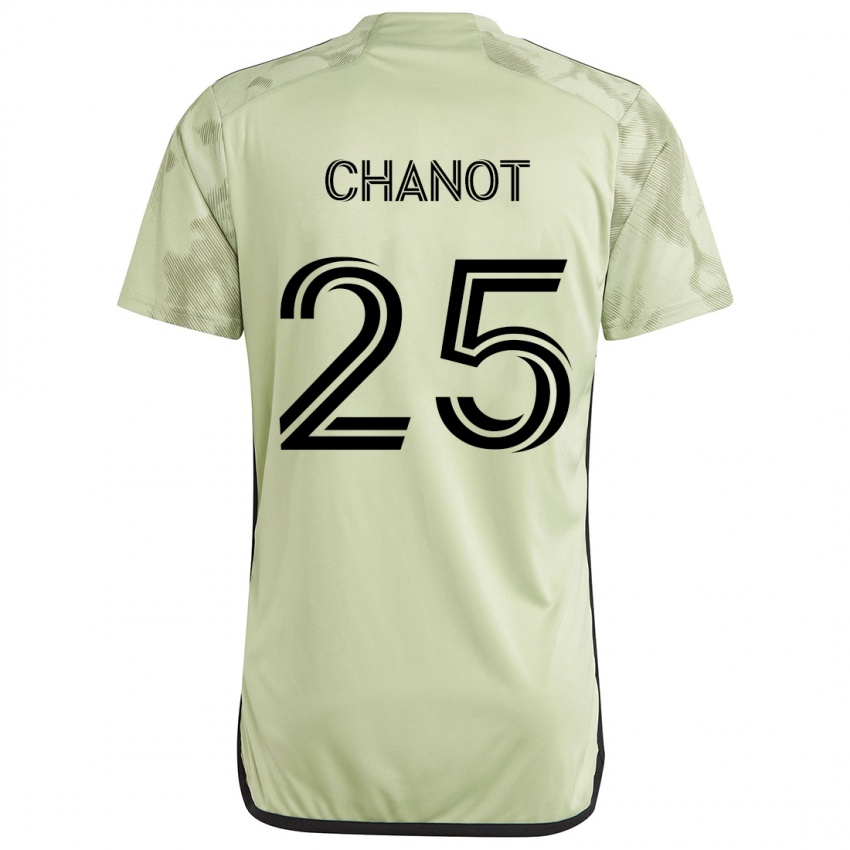 Niño Camiseta Maxime Chanot #25 Verde Claro 2ª Equipación 2024/25 La Camisa