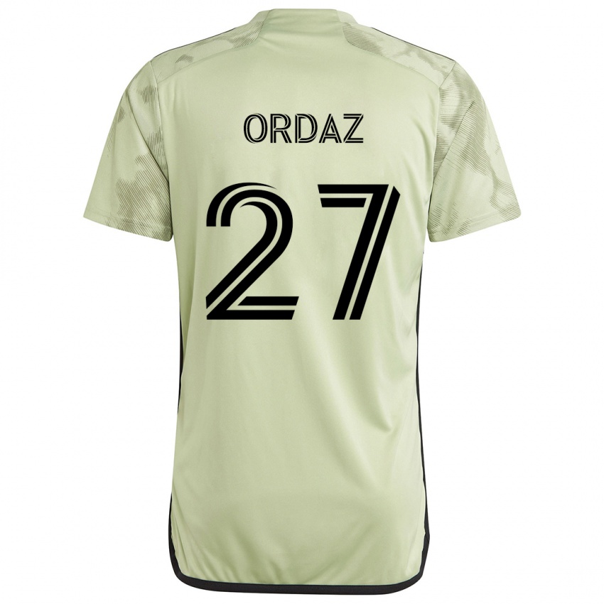 Niño Camiseta Nathan Ordaz #27 Verde Claro 2ª Equipación 2024/25 La Camisa