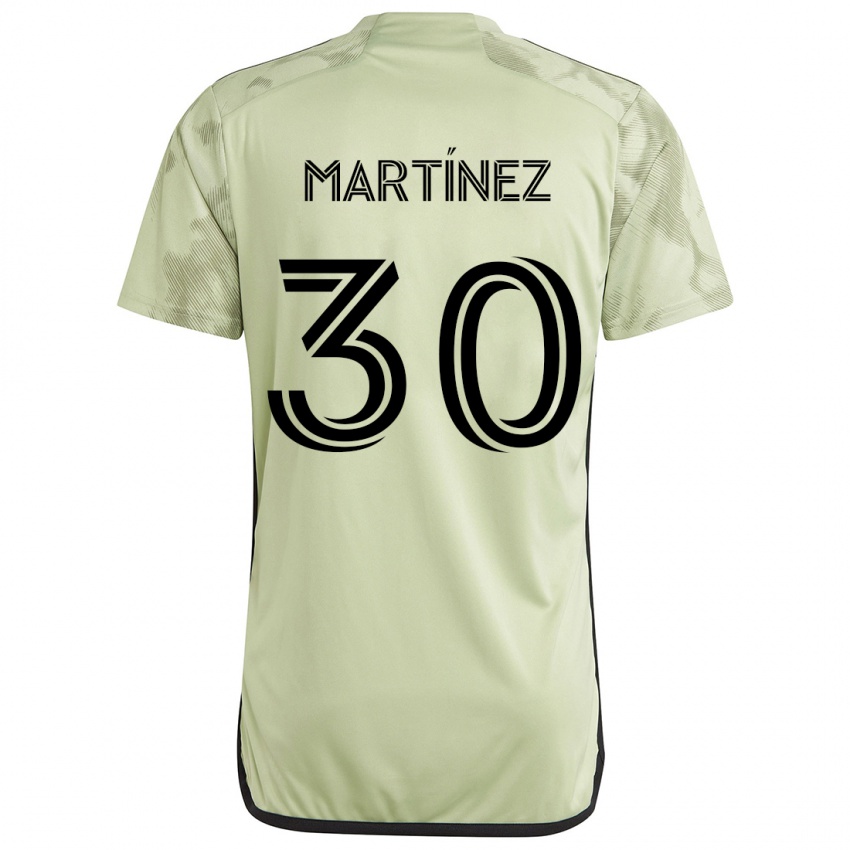 Niño Camiseta David Martínez #30 Verde Claro 2ª Equipación 2024/25 La Camisa