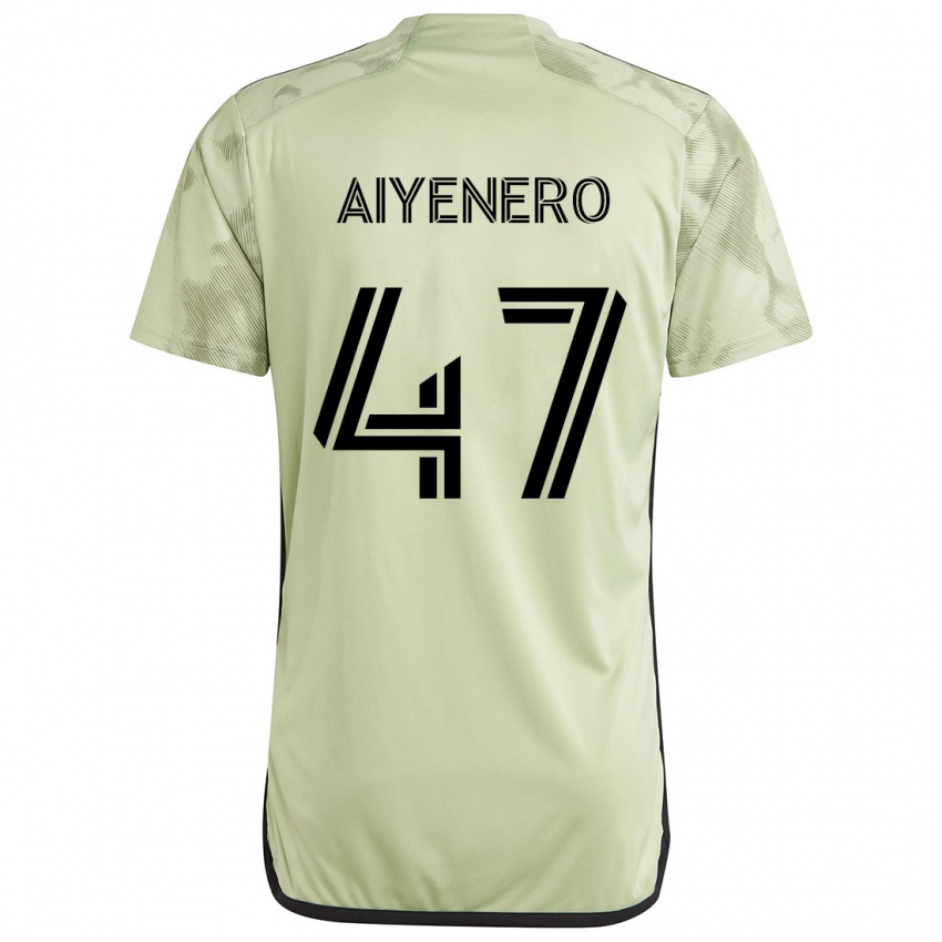 Niño Camiseta Marius Aiyenero #47 Verde Claro 2ª Equipación 2024/25 La Camisa