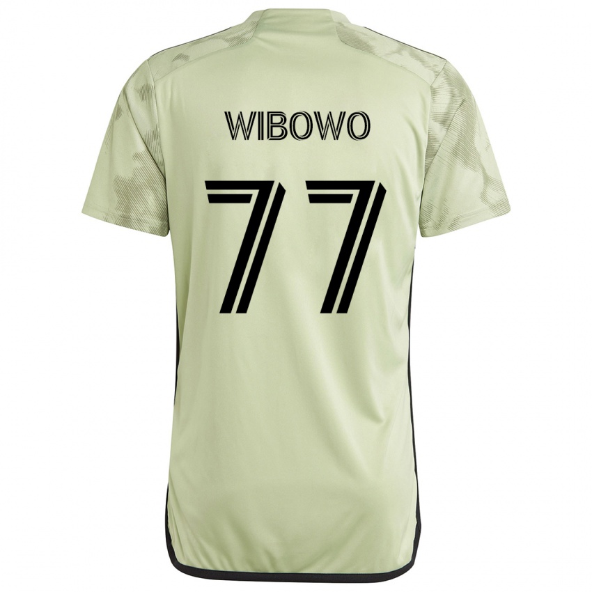 Niño Camiseta Adrian Wibowo #77 Verde Claro 2ª Equipación 2024/25 La Camisa