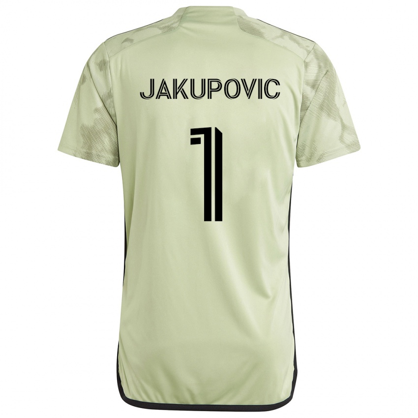 Niño Camiseta Eldin Jakupović #1 Verde Claro 2ª Equipación 2024/25 La Camisa