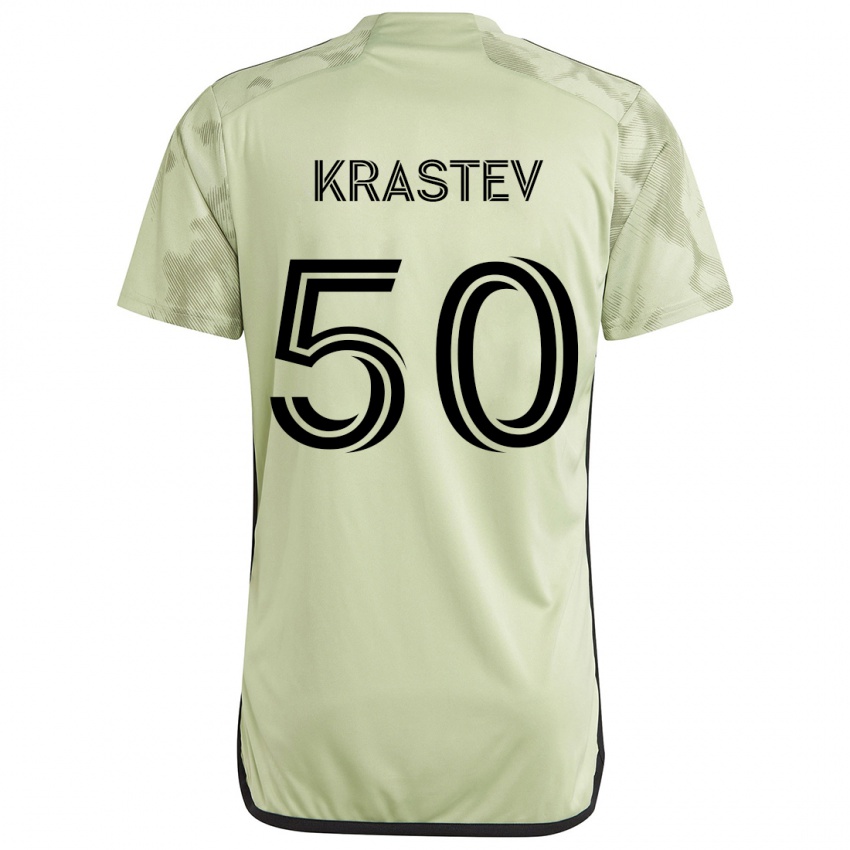 Niño Camiseta Filip Krastev #50 Verde Claro 2ª Equipación 2024/25 La Camisa