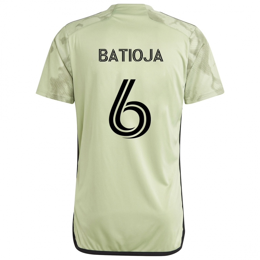 Niño Camiseta Jeremy Batioja #6 Verde Claro 2ª Equipación 2024/25 La Camisa