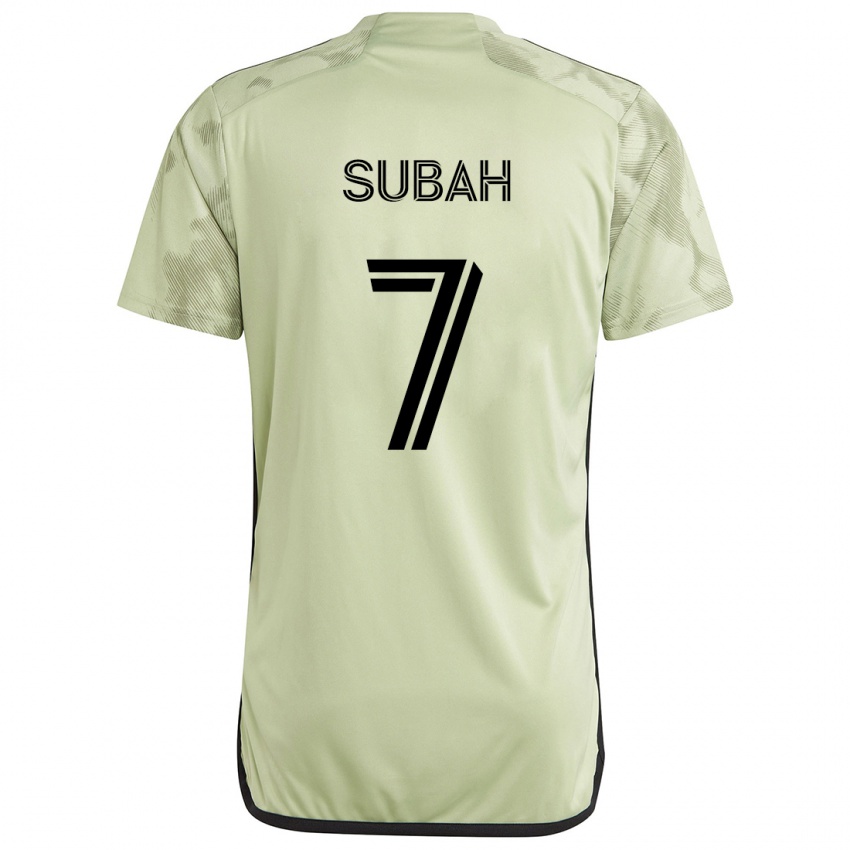 Niño Camiseta Yekeson Subah #7 Verde Claro 2ª Equipación 2024/25 La Camisa