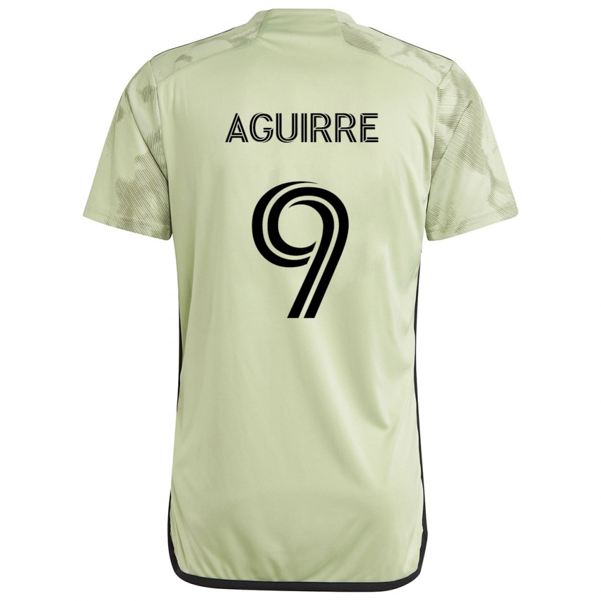 Niño Camiseta Dustin Aguirre #9 Verde Claro 2ª Equipación 2024/25 La Camisa