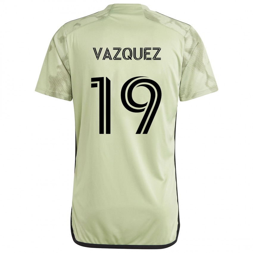 Niño Camiseta Favian Vazquez #19 Verde Claro 2ª Equipación 2024/25 La Camisa