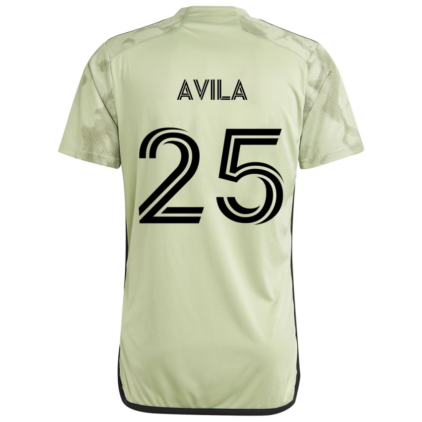 Niño Camiseta Armando Avila #25 Verde Claro 2ª Equipación 2024/25 La Camisa