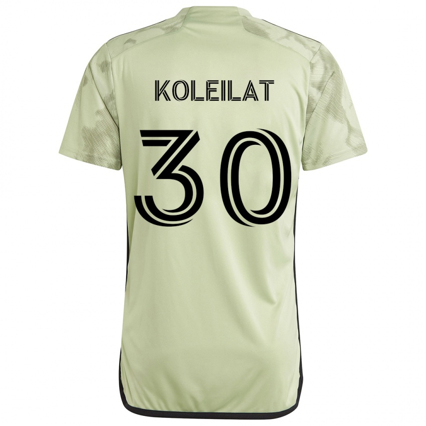 Niño Camiseta Jassem Koleilat #30 Verde Claro 2ª Equipación 2024/25 La Camisa