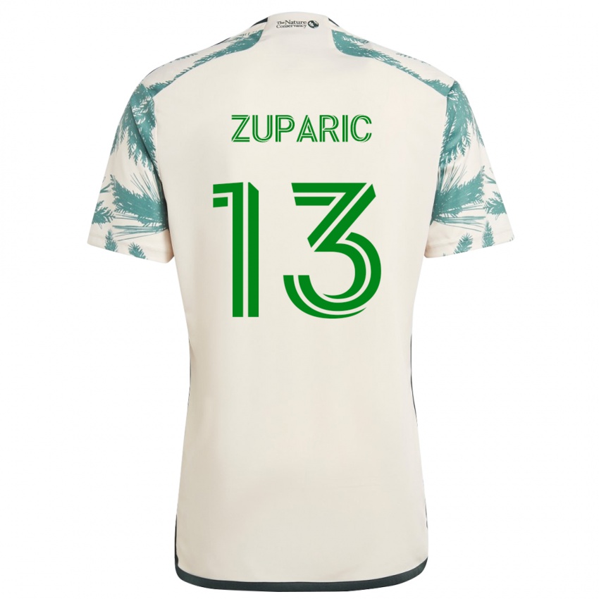 Niño Camiseta Dario Zuparic #13 Beige Marrón 2ª Equipación 2024/25 La Camisa