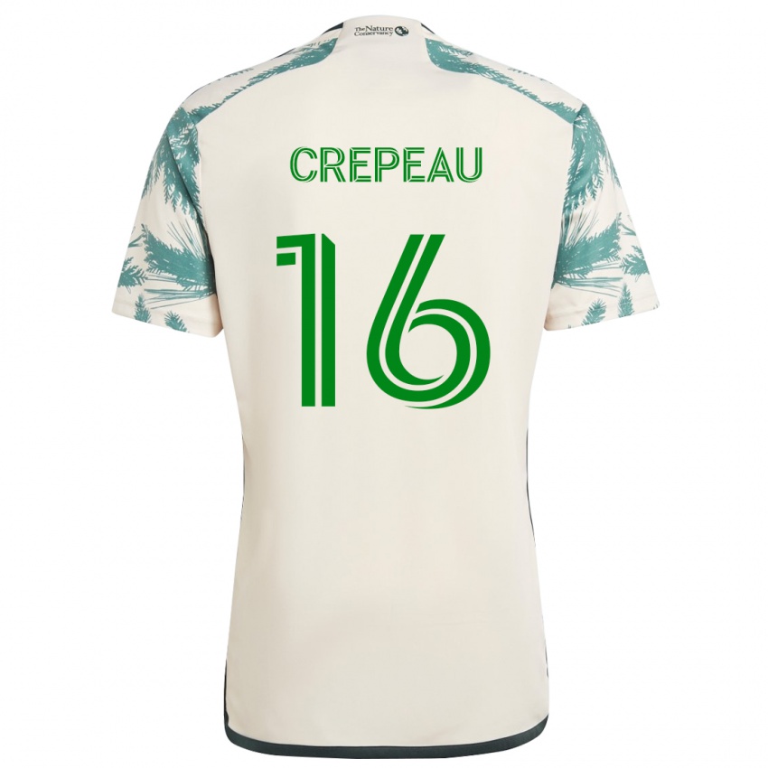 Niño Camiseta Maxime Crépeau #16 Beige Marrón 2ª Equipación 2024/25 La Camisa