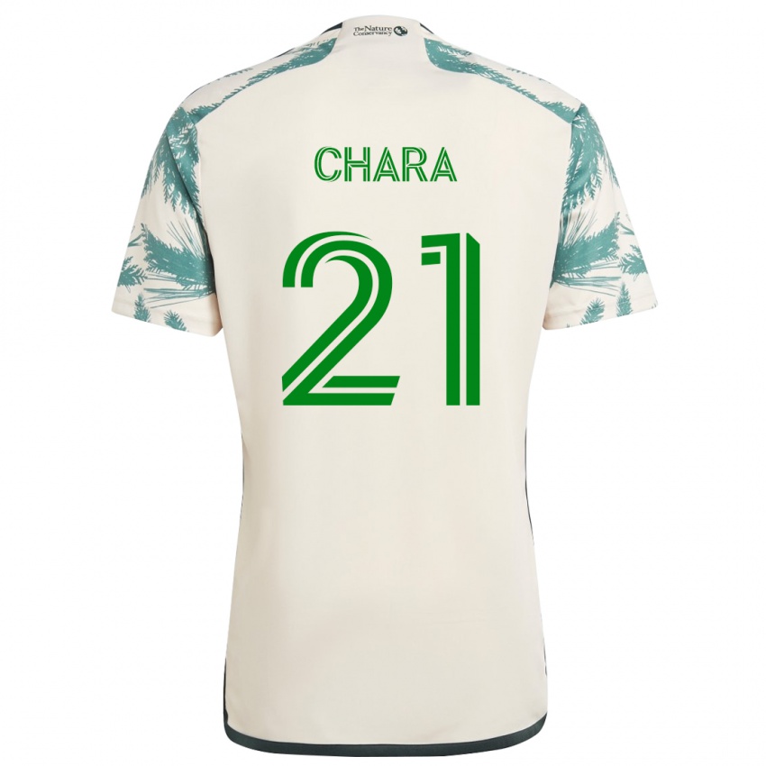 Niño Camiseta Diego Chará #21 Beige Marrón 2ª Equipación 2024/25 La Camisa