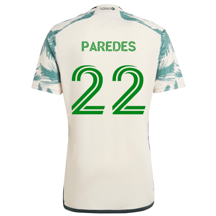 Niño Camiseta Cristhian Paredes #22 Beige Marrón 2ª Equipación 2024/25 La Camisa